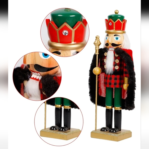 Christmas Nutcracker Figures, Wooden Nutcracker NWT - Picture 3 of 4